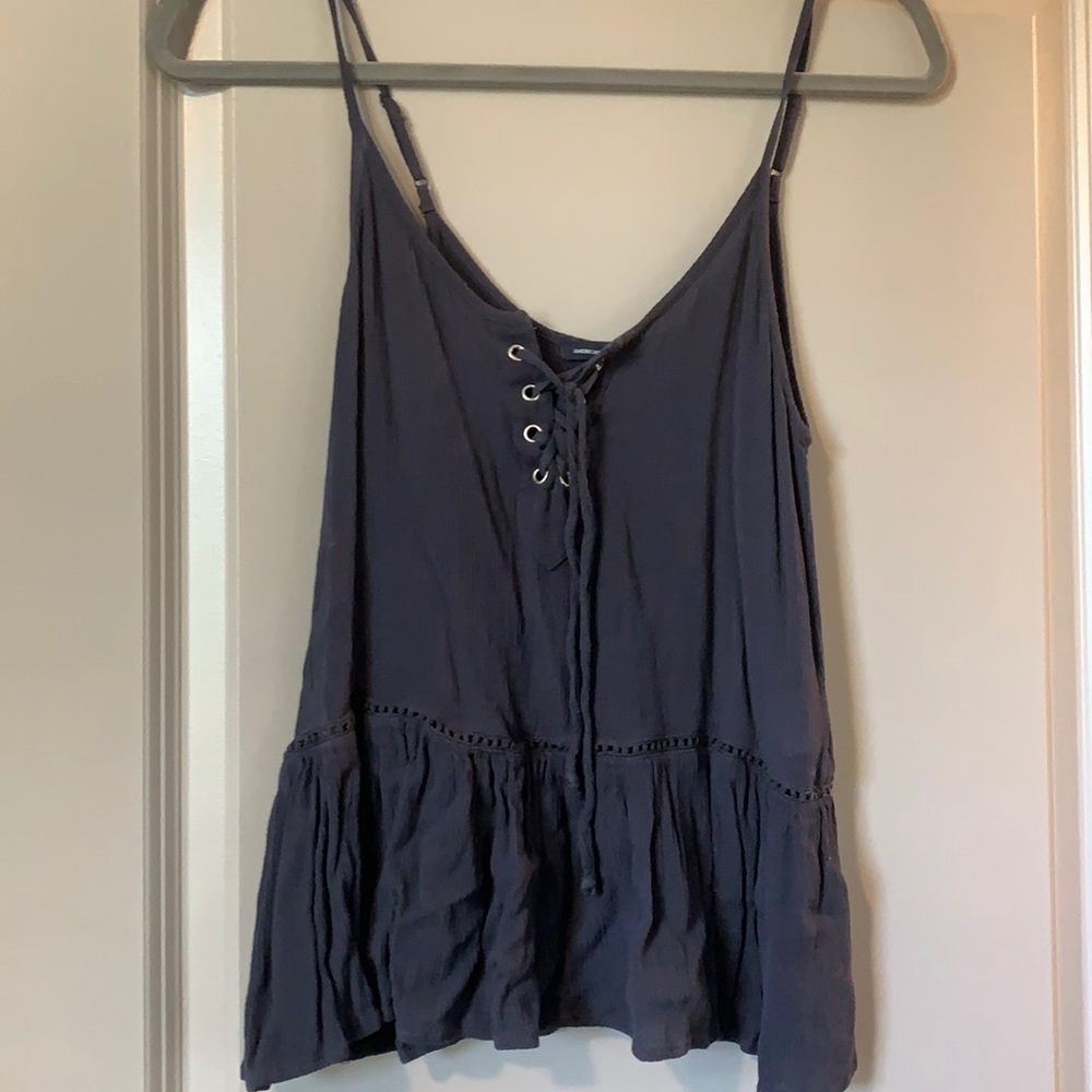 Navy tank with tie detail